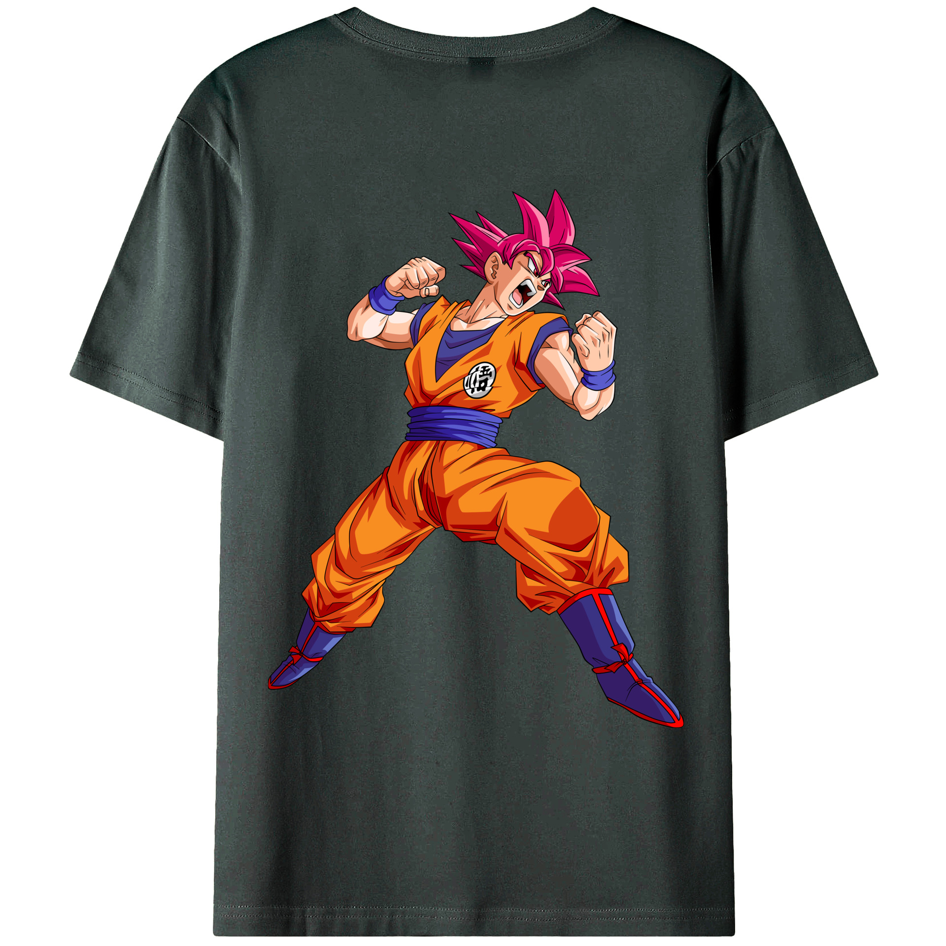 （画像用） ドラゴンボール 孫悟空（そん ごくう）Son Goku カカロット DRAGON BALL Kakarotto 綿100％ メンズ半袖Tシャツ（バックプリント） 通気性